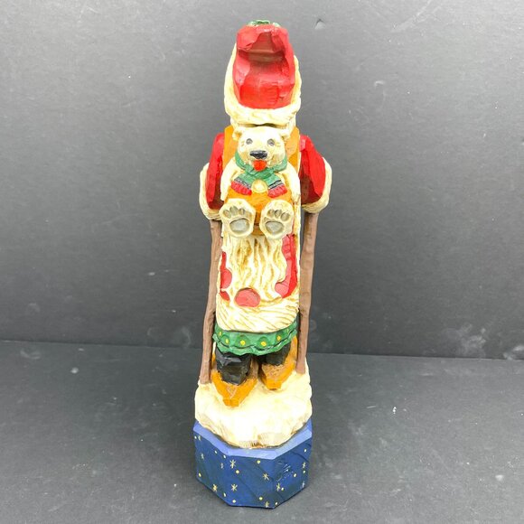 David Frykman Portfolio Santa on Skiis -Musical Figurine (1997) 11” – READ - Picture 5 of 13